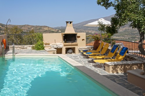 The pool and barbeque area