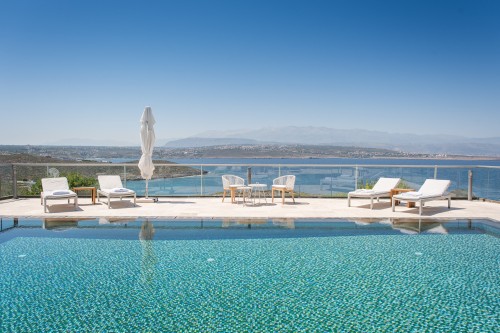 Sea front luxury villa with sea and mountain views