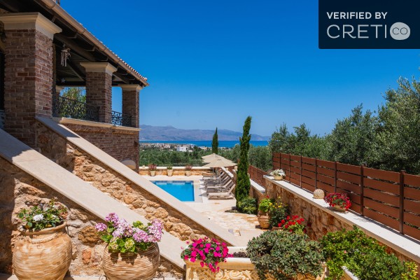 Two floor magnificent seaview villa made of stone, wood & iron