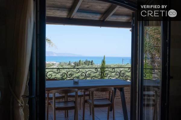 Enjoy the beautiful sea view of Kontomari from your villa's balcony