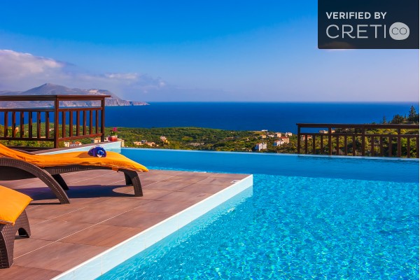 The magnificent view to a canyon with the deep blue sea in the background