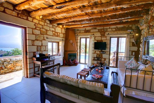 Stone made villa with mountain and sea view